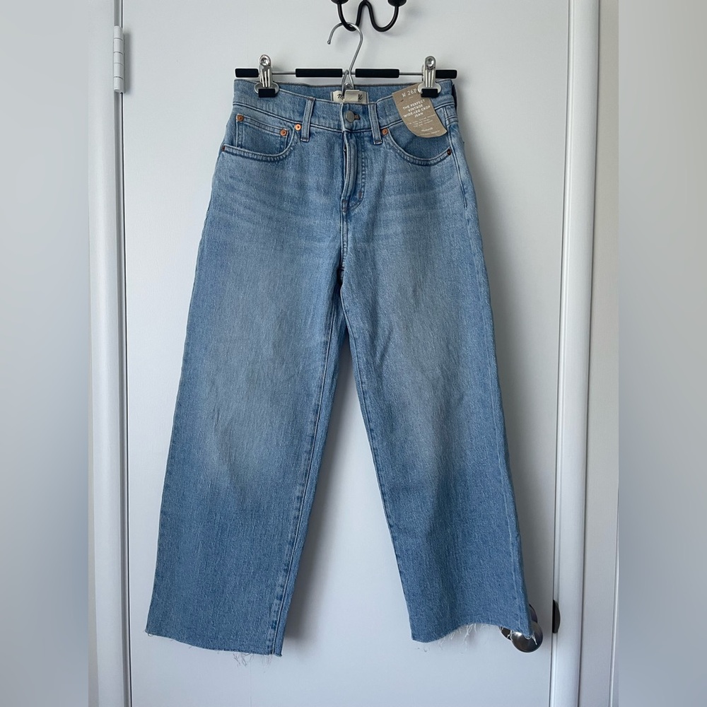 Madewell Perfect Vintage Wide-Leg Crop Jeans, 26P NWT